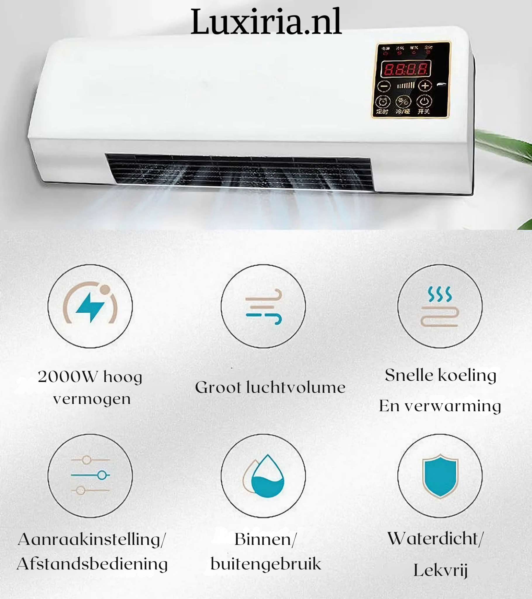 Luxico Dual-Purpose Air Conditioner Fan 1800Watt - Luxiria